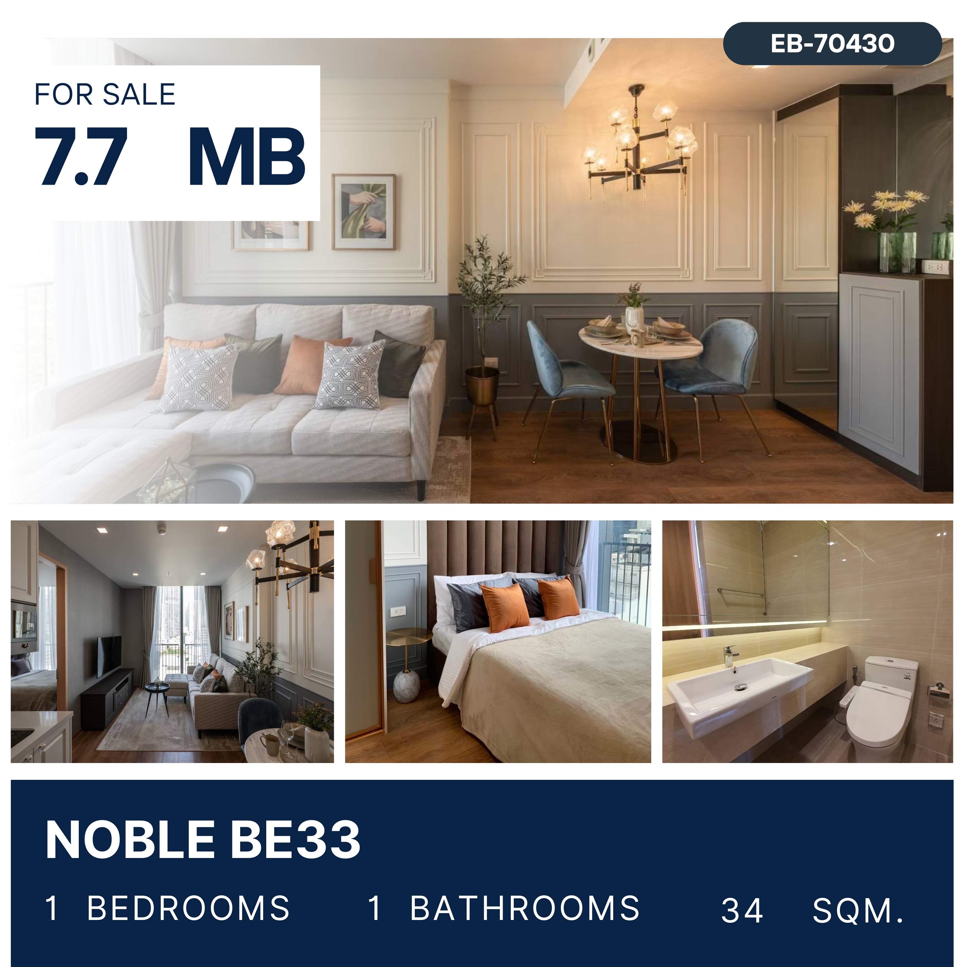 ขายคอนโดสุขุมวิท อโศก ทองหล่อ : Noble BE33 1 ห้องแต่งสวยมาก พร้อมเข้าอยู่ 7.7 MB.