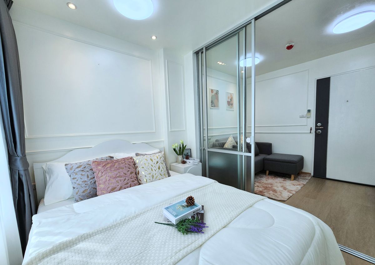 For SaleCondoPattanakan, Srinakarin : Get 100% loan for a new room #On Nut-Pattanakarn zone #Near Seacon Srinakarin Beautiful as shown in the picture, just bring your bag and move in!! 🌈 🌟Special price only 1,390,000 baht 🌈Lumpini Ville 55 On Nut-Pattanakarn Condo🌈