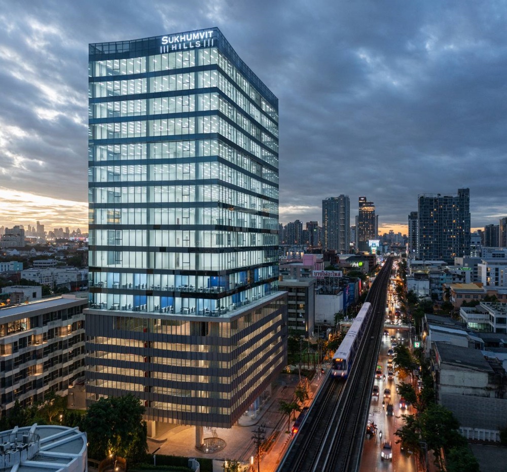 ให้เช่าสำนักงานอ่อนนุช อุดมสุข : อาคารสุขุมวิท ฮิลล์ ( Sukhumvit Hills ) สำนักงานให้เช่าติดถนนสุขุมวิท ใกล้สถานีรถไฟฟ้า BTS อ่อนนุช และ  BTS บางจาก 500 เมตร
