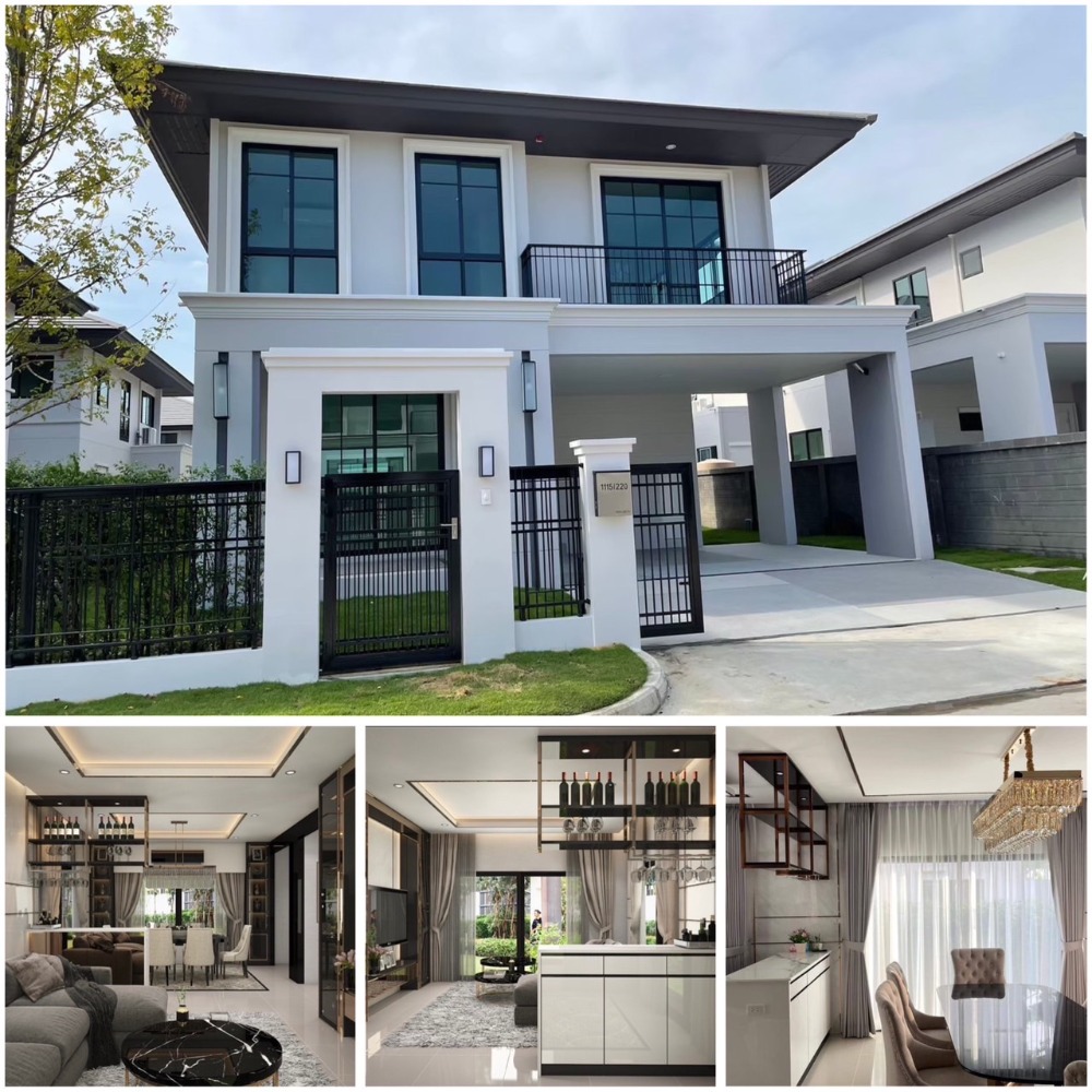 For RentHousePattanakan, Srinakarin : Single house for rent, Setthasiri Phatthanakan, 3 bedrooms, 3 bathrooms, furnished, electrical appliances, ready to move in