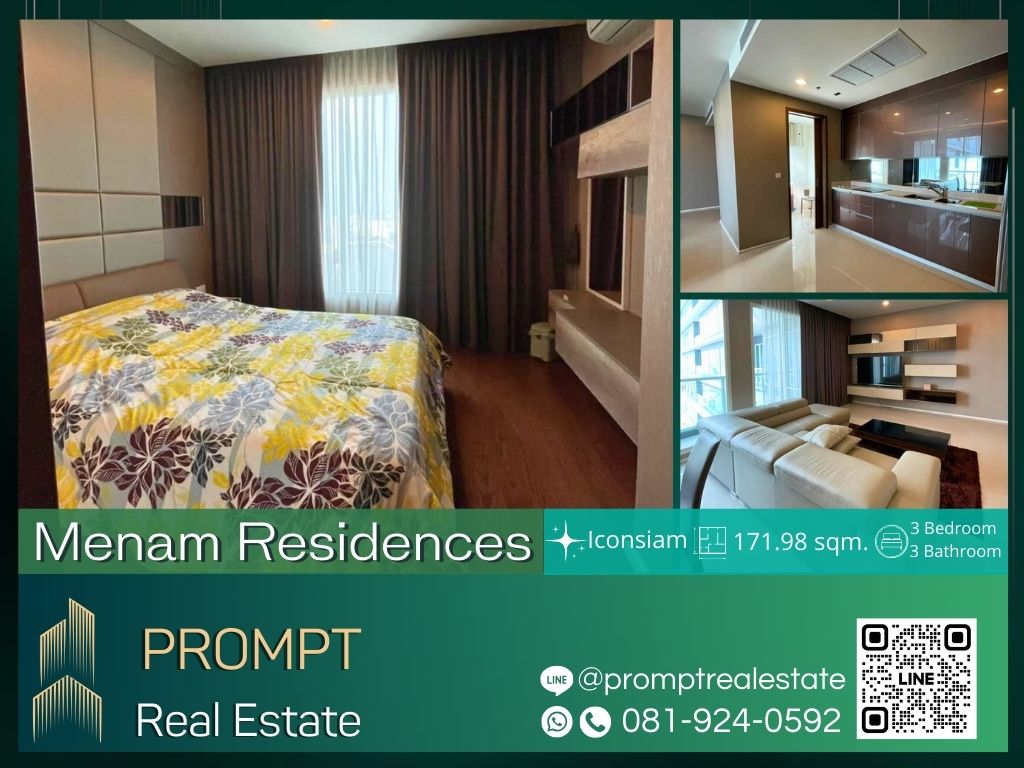 For SaleCondoSathorn, Narathiwat : MN04375 - Menam Residences :   Iconsiam / Robinson Bangrak / Terminal 21 Rama3 / Central Silom Complex