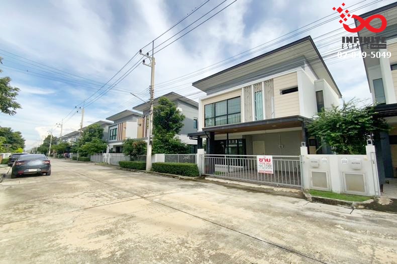 ขายบ้านปทุมธานี รังสิต ธรรมศาสตร์ : ขายบ้านเดี่ยว 2 ชั้น เนื้อที่ 35.31 ตารางวา อีโค เฮ้าส์ รามอินทรา-ลำลูกกา เลียบด่วนลำลูกกา