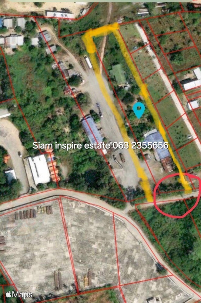 For SaleLandPattaya, Bangsaen, Chonburi : Land for sale in Laem Chabang, Chonburi Province - Area 4 rai 1 ngan 49 square wa
