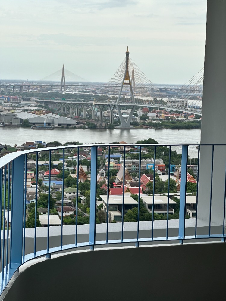 For RentCondoRama3 (Riverside),Satupadit : For rent!! 6-star luxury condo at The Pano Rama 3, 2 bedrooms with built-in furniture, large balcony with the most beautiful curve view of the Chao Phraya River, near Central Rama 3