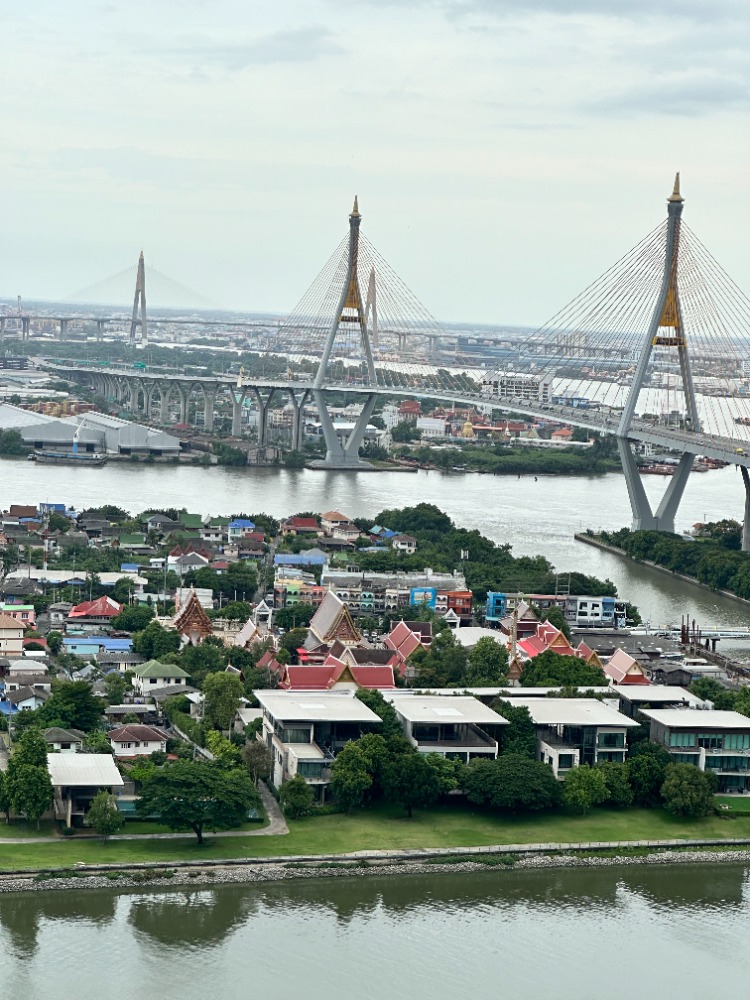 For RentCondoRama3 (Riverside),Satupadit : For rent!! 6-star luxury condo at The Pano Rama 3, 2 bedrooms with built-in furniture, large balcony with the most beautiful curve view of the Chao Phraya River, near Central Rama 3