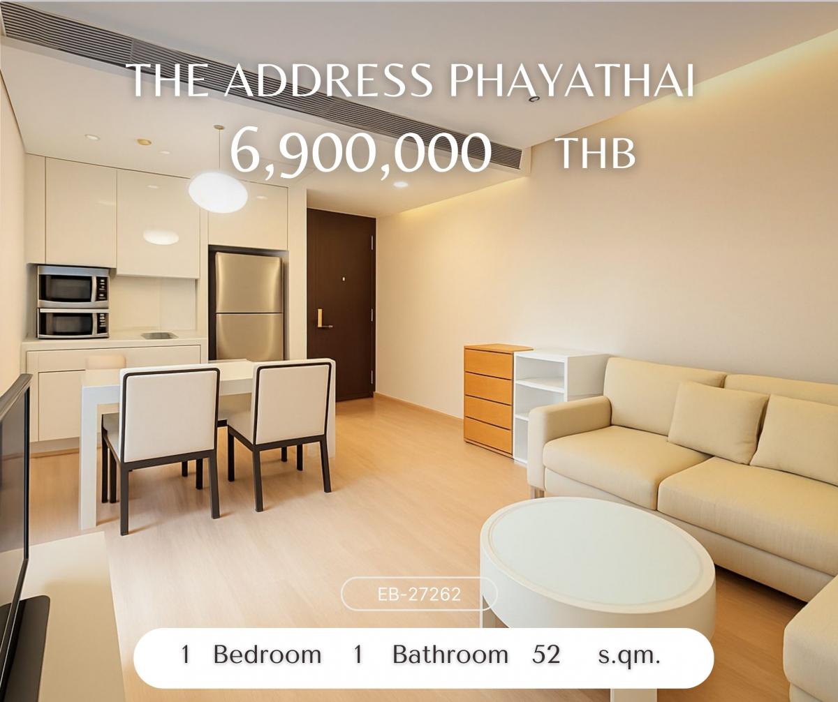 For SaleCondoRatchathewi,Phayathai : The Address Phayathai ห้องมุม Rare Item ชั้นละ 1 ห้อง ทิศเหนือ ไม่ร้อน ห้องใหญ่ อยู่สบาย ห้องสภาพดี 7.9 MB.