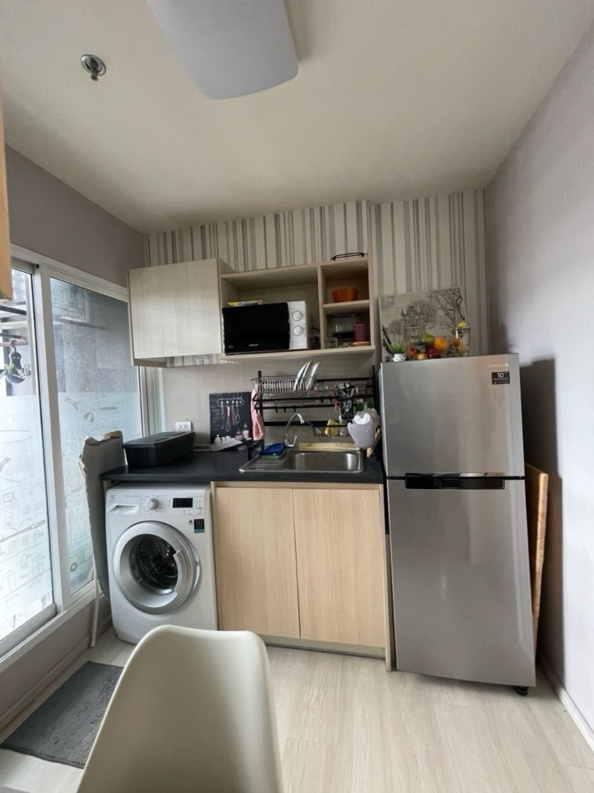 For SaleCondoRattanathibet, Sanambinna : Aspire Rattanathibet 1, swimming pool view, beautifully decorated room, complete furniture + electrical appliances, ready to move in, selling for 1.65 million baht, aspire rattanatibet