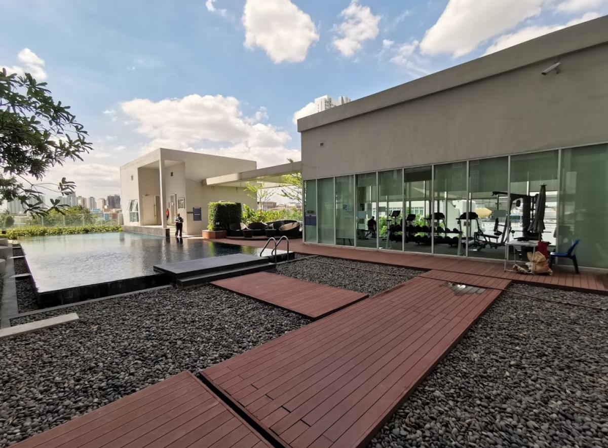 For SaleCondoRattanathibet, Sanambinna : Aspire Rattanathibet 1, swimming pool view, beautifully decorated room, complete furniture + electrical appliances, ready to move in, selling for 1.65 million baht, aspire rattanatibet