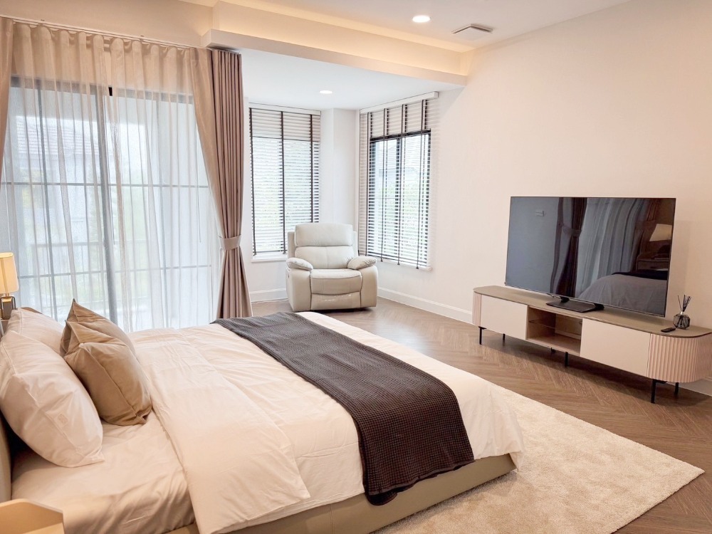 For RentHousePattanakan, Srinakarin : For rent: New single house, Nantawan Rama 9, New Krungthep Kreetha, 123 sqw, private corner unit