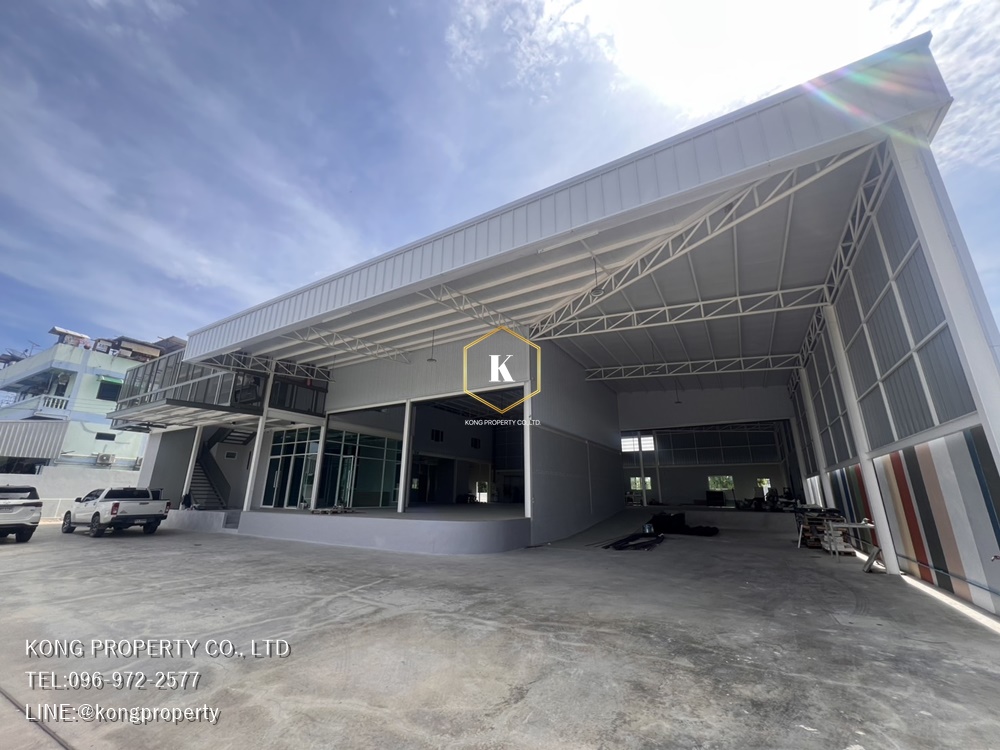 For RentWarehouseLadkrabang, Suwannaphum Airport : Warehouse for rent with office, Rom Klao, Lat Krabang, Bangkok (newly built, ready to move in by the end of 2024)