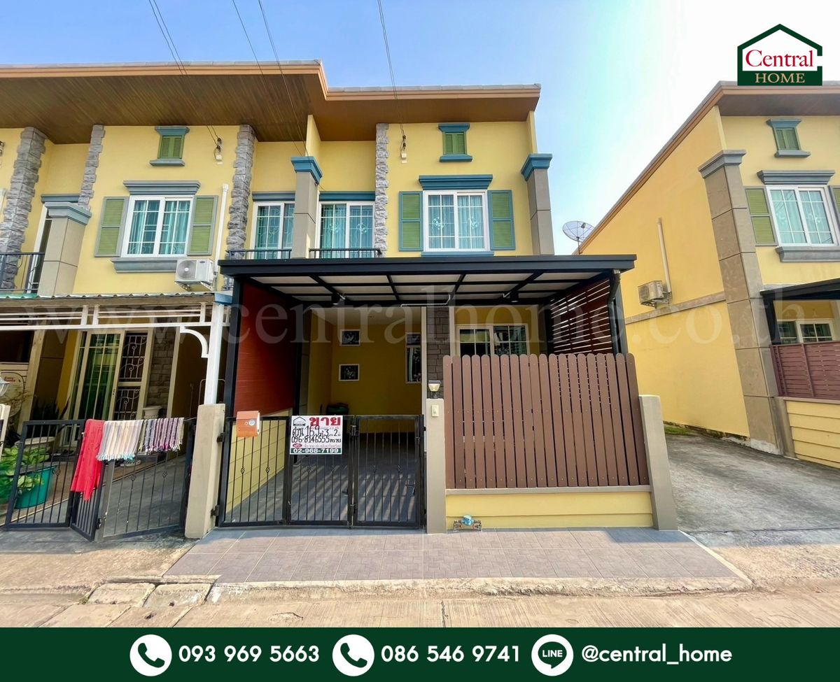 ขายทาวน์โฮมนนทบุรี บางใหญ่ บางบัวทอง : ทาวน์โฮม โกลเด้น ทาวน์ รัตนาธิเบศร์ - สถานีรถไฟฟ้าไทรม้า หลังริม