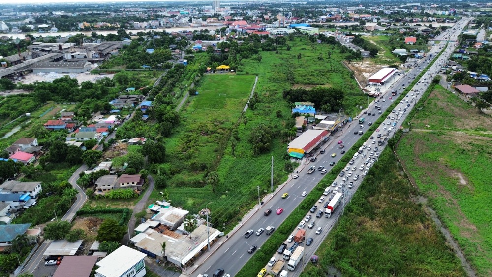 For SaleLandPathum Thani,Rangsit, Thammasat : Land for sale, Rangsit-Pathum Thani, next to Highway No. 346