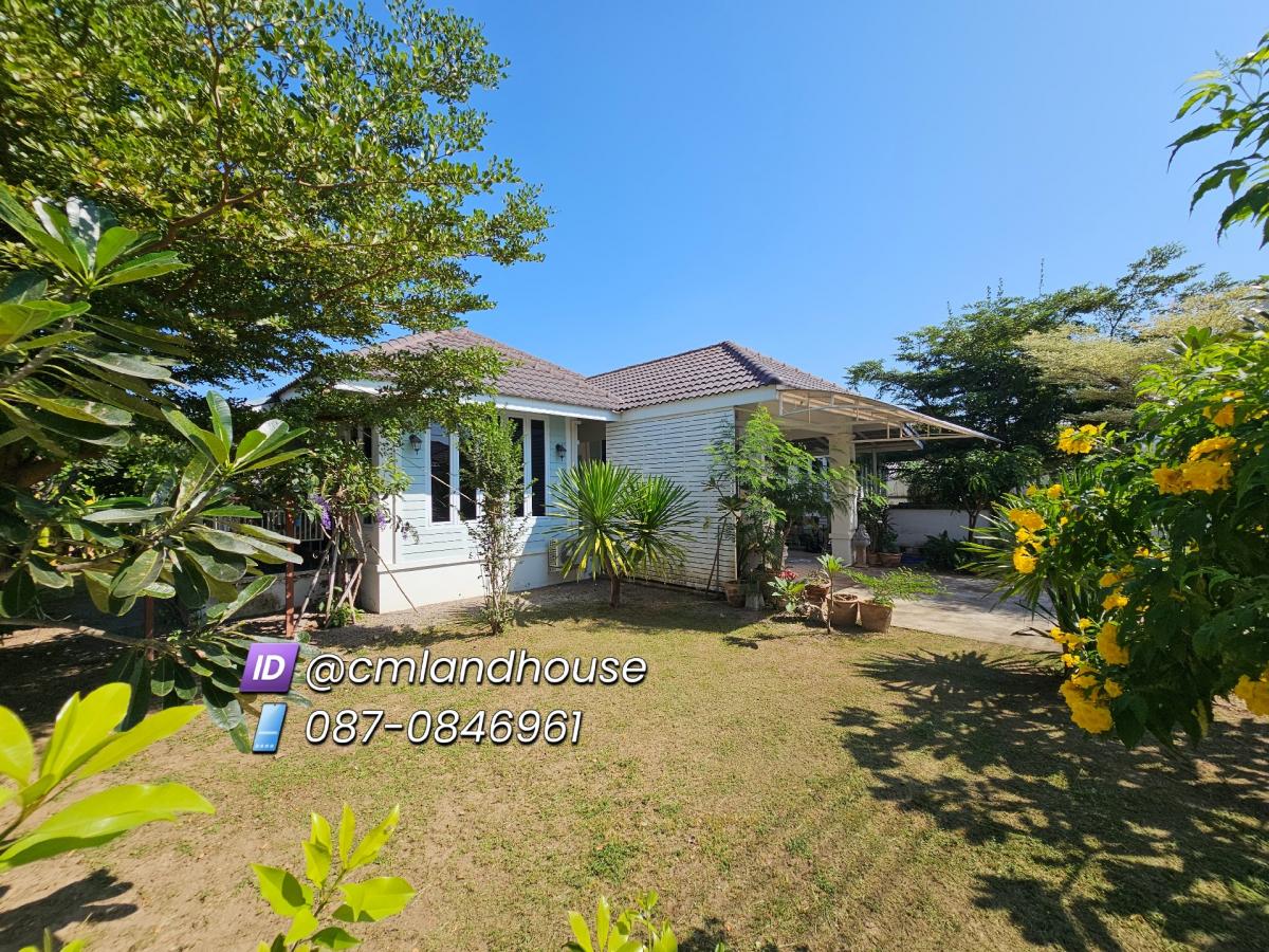 For SaleHouseChiang Mai : Corner house, 108 sq.w., fully furnished, 6 km from Central Festival, Tambon San Sai Noi, Amphoe San Sai, no flooding
