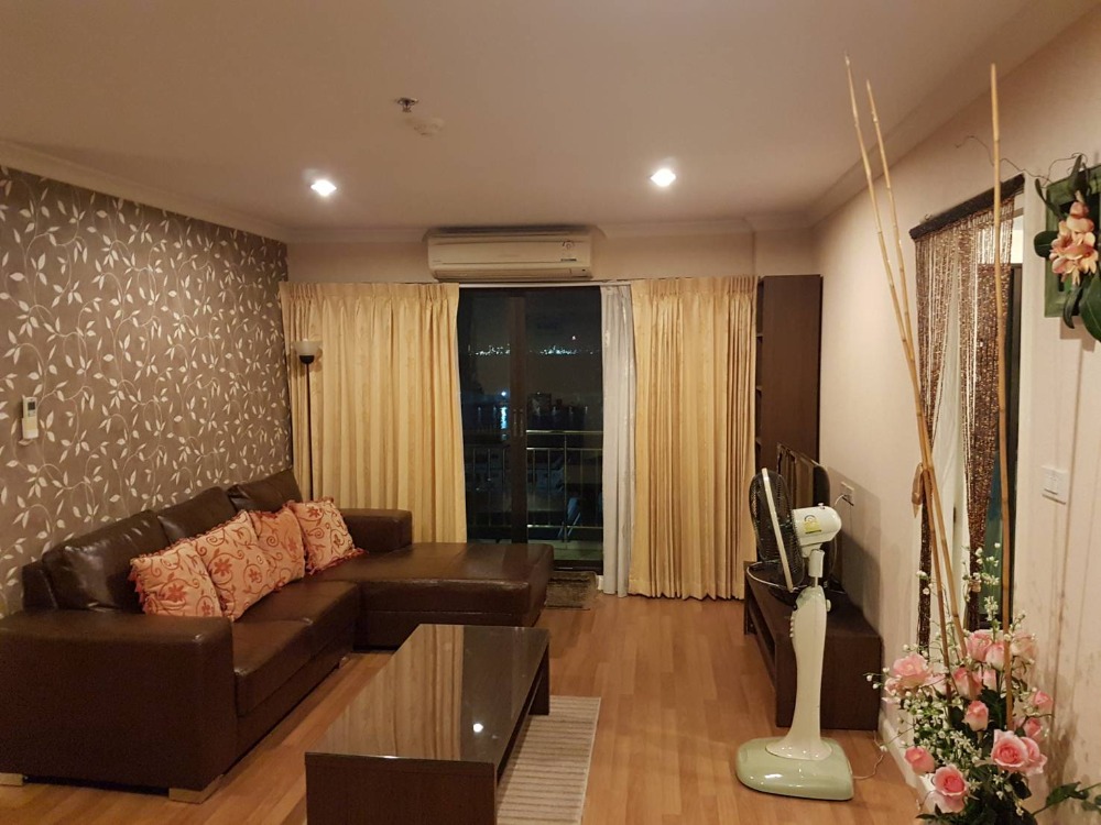 For SaleCondoRama3 (Riverside),Satupadit : Lumpini Place Narathiwat Chao Phraya River view, fully furnished, corner room, 68 sq.m.