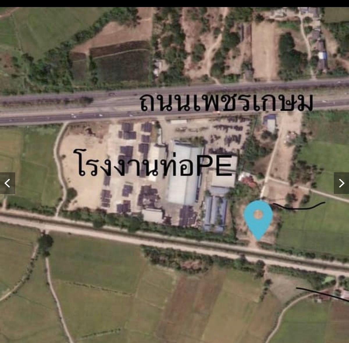 For SaleLandCha-am Phetchaburi : Land for sale to build factories, warehouses, mini factories, rental rooms, houses, located in Phetchaburi Khao Yoi, near Phetkasem Road, Phetchaburi city side, area 3 rai, filled in.