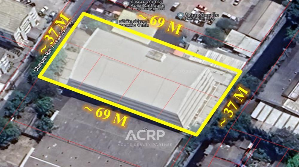 For SaleLandRama3 (Riverside),Satupadit : Land for sale with 5-story building.Charoen Rat Rama 3 zone. Near Rama 3 - Ratchadaphisek expressway