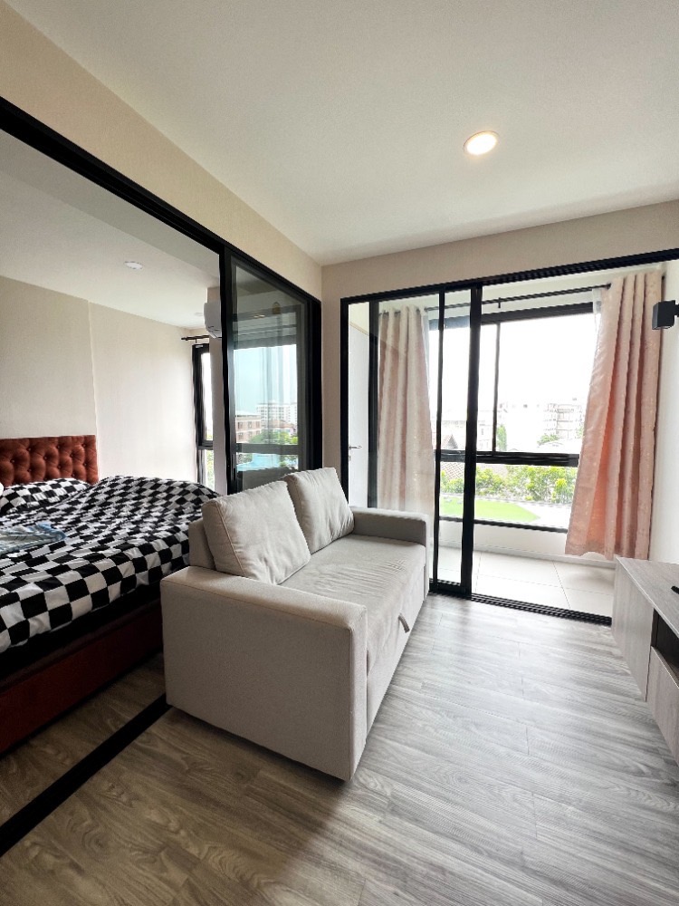 For RentCondoOnnut, Udomsuk : For rent IKON S77 new room 1Bedplus swimming pool view, beautiful room, complete electrical appliances, ready to move in, price 14,000 baht