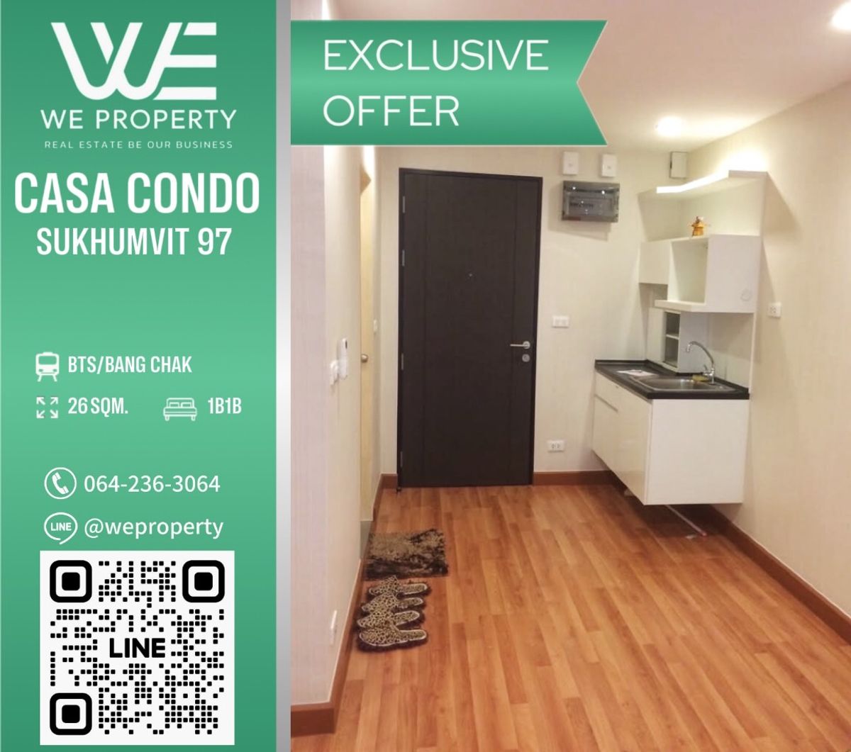 ขายคอนโดอ่อนนุช อุดมสุข : ทิศตะวันออก ห้องสวยเฟอร์ฯครบ⭐Casa Condo Sukhumvit 97 (คาซ่า คอนโด สุขุมวิท 97)