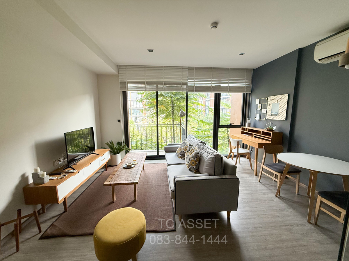 For RentCondoOnnut, Udomsuk : 🔥For rent! Mori Haus 1 bedroom 46.52 sqm, 4th floor building A, Pool View, closed kitchen with bathtub🔥Only 28,000 baht/month!