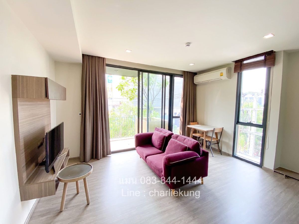 For RentCondoOnnut, Udomsuk : 🔥For rent! Mori Haus 1 bedroom 46.26 sq m, 3rd floor, facing west, corner unit, closed kitchen with bathtub🔥Only 29,000 baht/month!