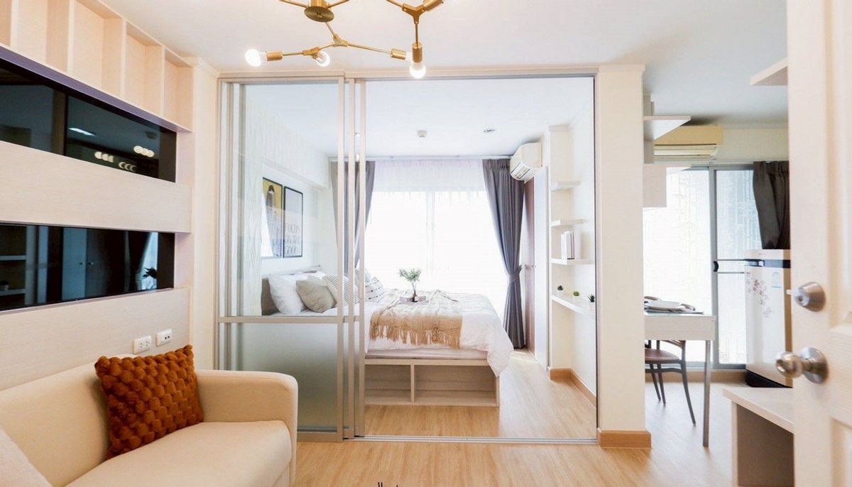 For SaleCondoPattanakan, Srinakarin : Call : 063-963-0333 For Sale Condo Lumpini Ville Phatthanakan-New Phetchaburi @Airport Link Ramkhamhaeng, 26.06 sq.m 1 Bedroom 5th floor, Fully furnished, Ready to move in