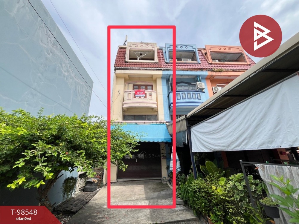 For SaleShop HouseMin Buri, Romklao : Commercial building for sale, Sena Villa Village 4, Phraya Suren 40, Khlong Sam Wa, Bangkok