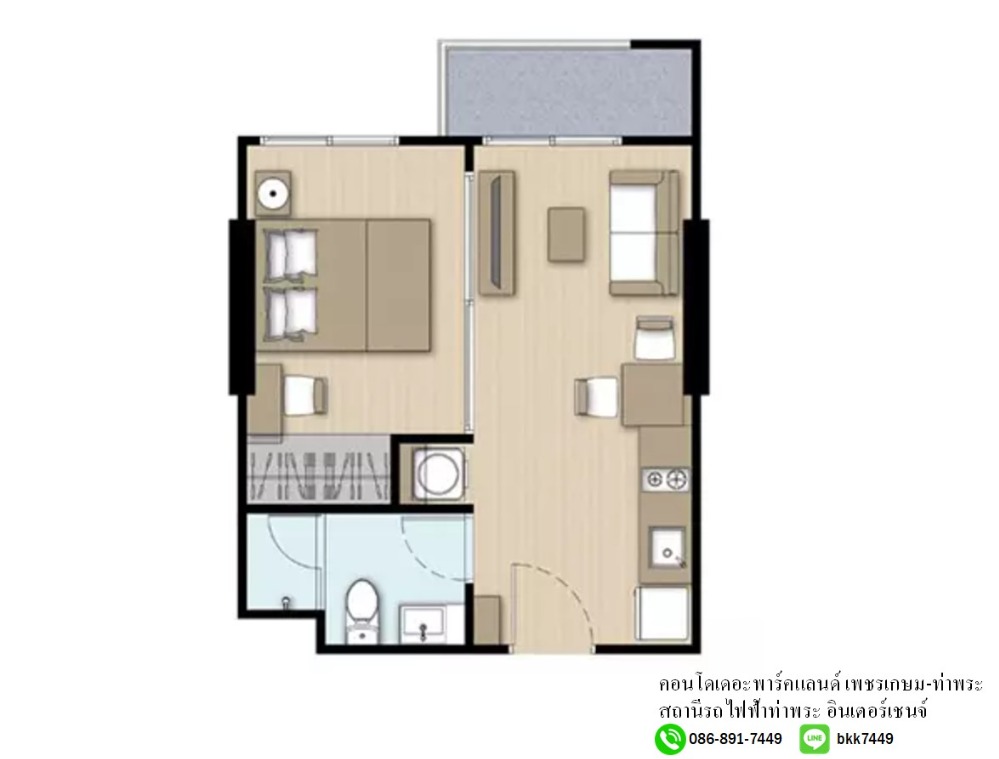 For SaleCondoThaphra, Talat Phlu, Wutthakat : ✅✅Urgent sale!!! Condo The Parkland Phetkasem-Tha Phra, Tha Phra BTS Station, Interchange, East, City view