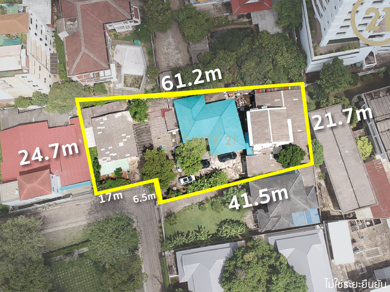 For SaleLandSukhumvit, Asoke, Thonglor : Beautiful plot of land, rare size “In the heart of Ekkamai” 348 sq m., near BTS Ekkamai, Thonglor, Phra Khanong, Sukhumvit Road No.42-LA-67028