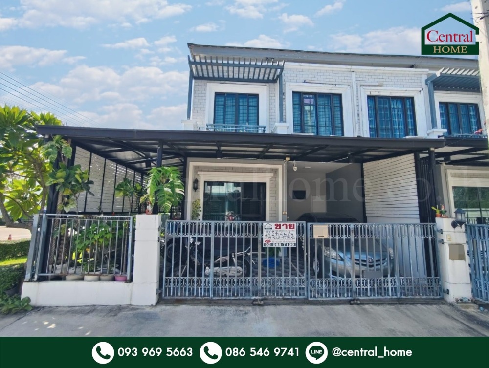 For SaleTownhomeNawamin, Ramindra : Townhouse Pruksa Ville Phahon Yothin - Ram Intra, corner house, fully extended, built-in furniture