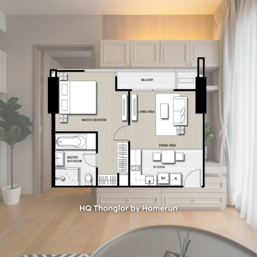 For SaleCondoSukhumvit, Asoke, Thonglor : Urgent Sale! HQ Thonglor (1BR) with Best Deal Ever!