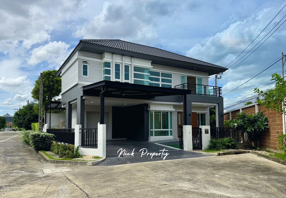 For SaleHouseNawamin, Ramindra : Bangkok Boulevard Ram Intra 3 - Corner house, potential location, quality project, good society, cheapest price in the project!!