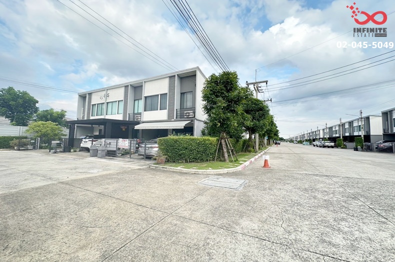 For SaleTownhomePathum Thani,Rangsit, Thammasat : For sale: 2-storey townhouse, Pleno Village, Rangsit, Khlong Si - Ring Road, Rangsit-Nakhon Nayok Road, near Thanyaburi Highway (corner house)