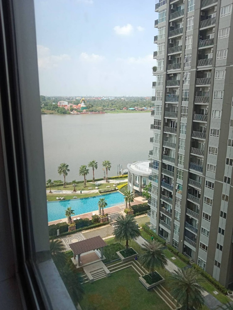 For SaleCondoRattanathibet, Sanambinna : Condo for sale, Manor Sanambinnam, river and pool view, 11th floor, Building C, 1 bedroom, never lived in or rented before, new condition, fully furnished, price 2.4 million baht*