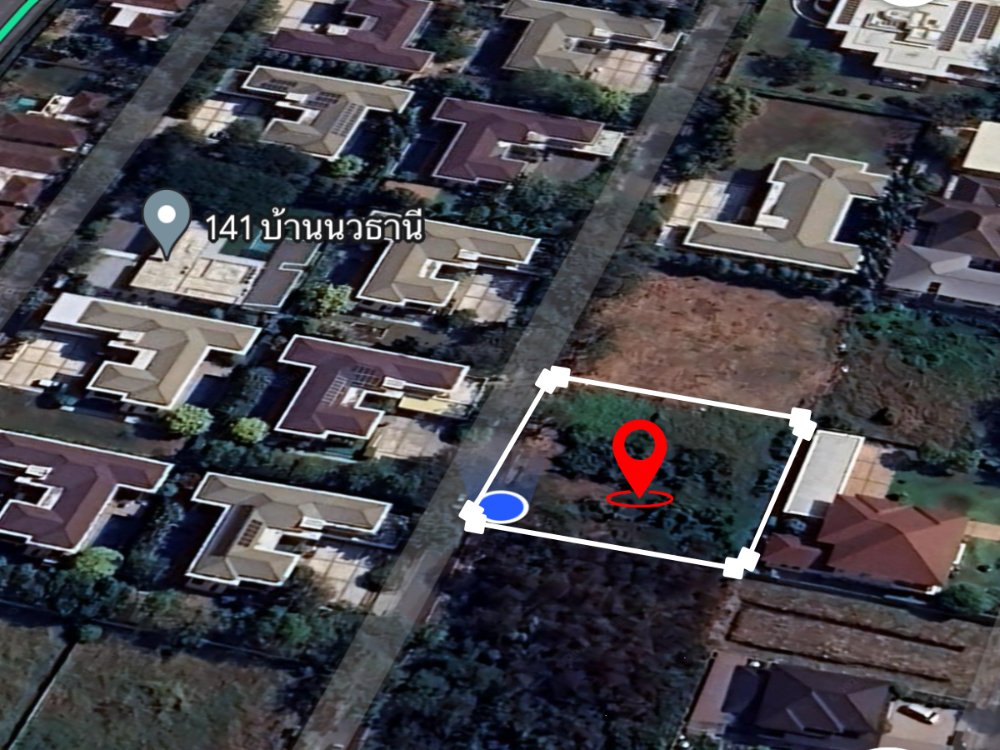 For SaleLandSeri Thai, Ramkhamhaeng Nida : Beautiful land plot for sale in Nawathani Village, Seri Thai 59, area 400 square wah, square plot shape