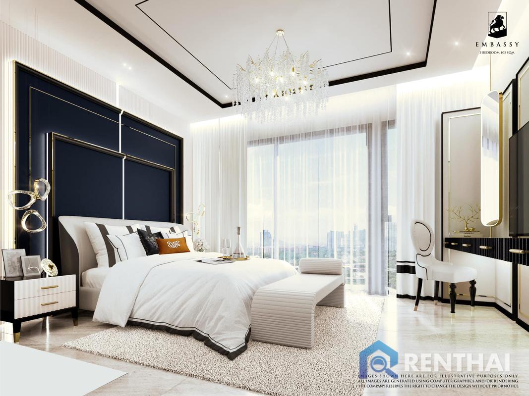 For SaleCondoPattaya, Bangsaen, Chonburi : 2иBed Fully Furnished Embassy Condo in Pattaya with Luxury Amenities, 6.7 M Thb