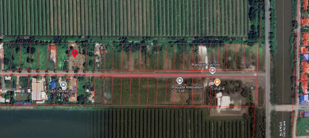 For SaleLandPathum Thani,Rangsit, Thammasat : Golden opportunity! Land plot, Khlong 14, Rangsit-Nakhon Nayok, filled and ready to use, 295.2 sq.wa, near the main road, hurry and book before you miss out!
