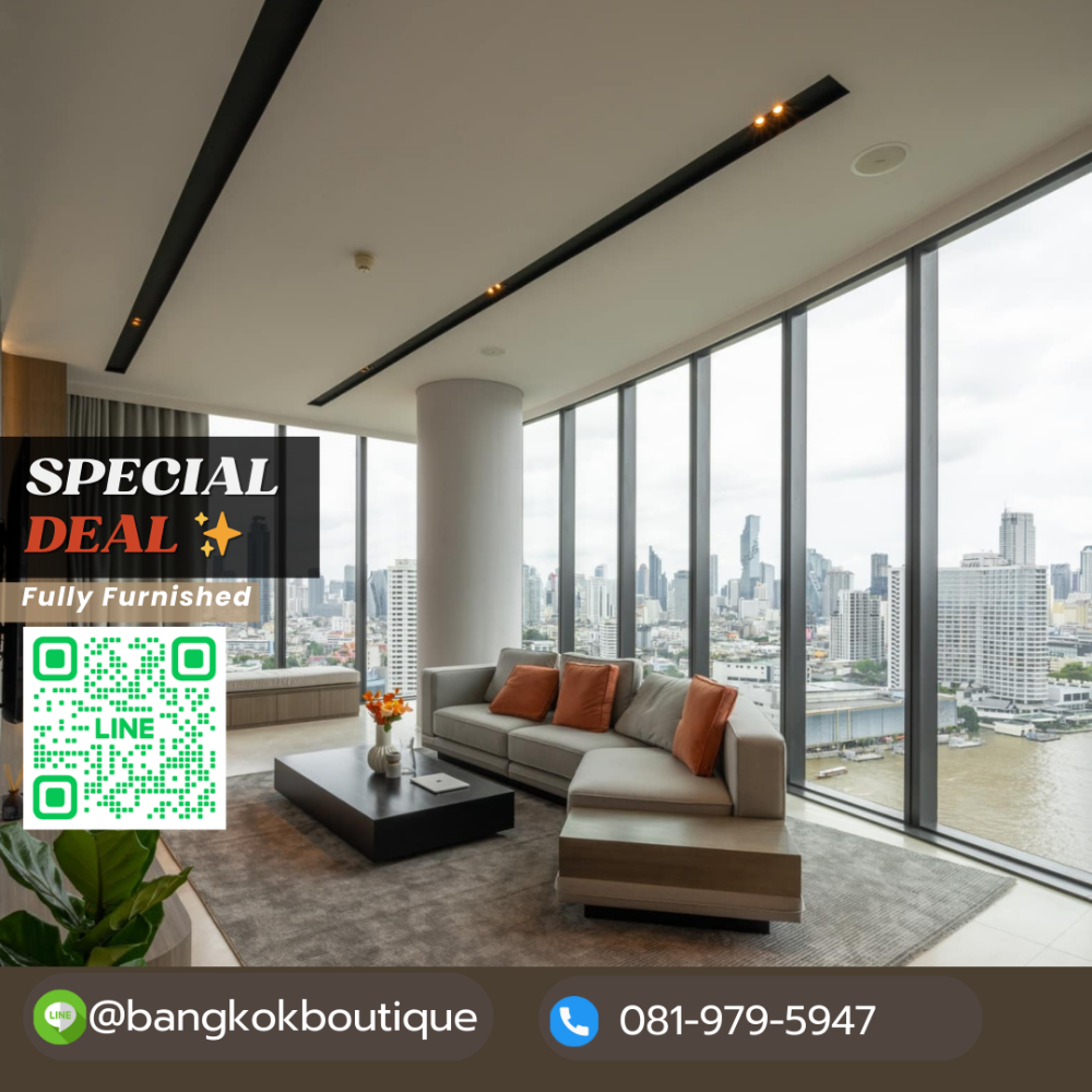 ให้เช่าคอนโดวงเวียนใหญ่ เจริญนคร : 🔥HOT Deal🔥ให้เช่า Banyan Tree Residences 2ห้องนอน 3ห้องน้ำ ขนาด 178.64 ตร.ม