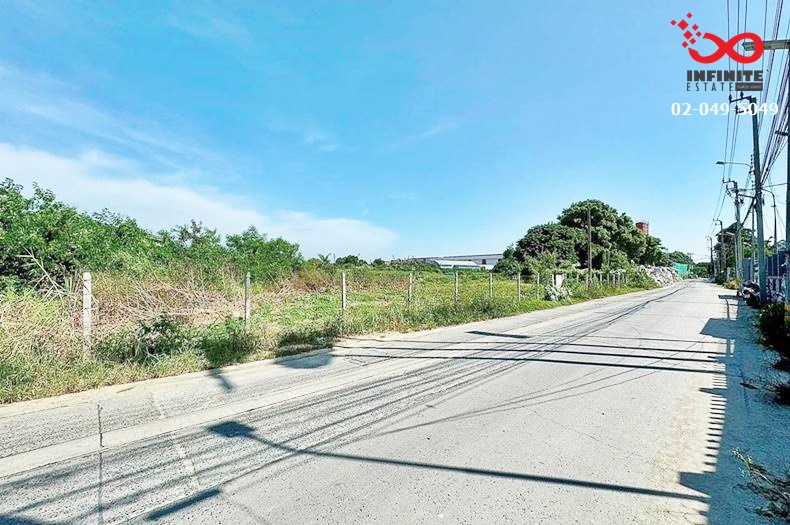 For SaleLandSamut Prakan,Samrong : Land for sale, 9 rai, 3 ngan, 77 square wa, purple zone, Bang Sao Thong, Theparak Road, Samut Prakan