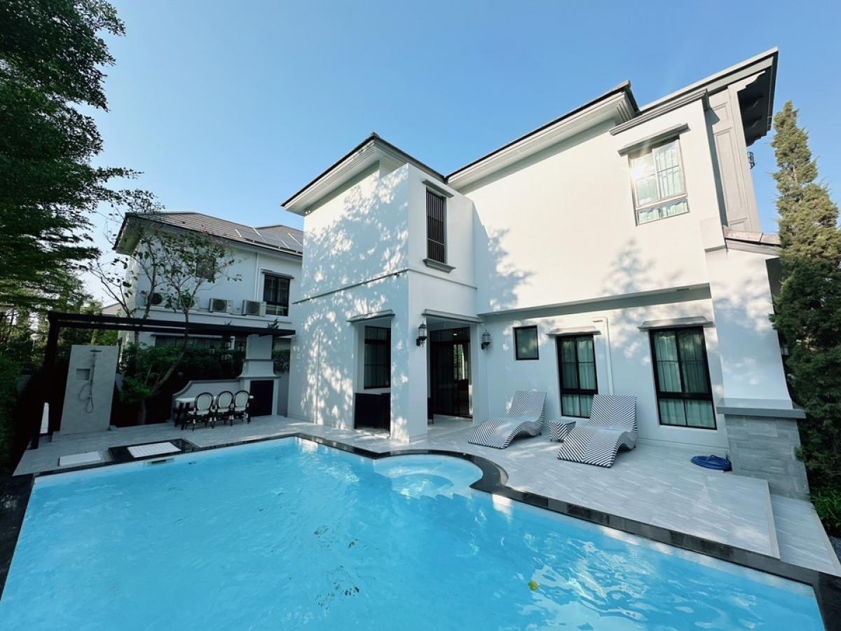 For SaleHousePattanakan, Srinakarin : 📢👇 Sell with tenant til September 2028 A detached house at Nantawan Village, Rama 9, Krungthep Kreetha With private pool, Le Marquis, L, beautiful decoration 