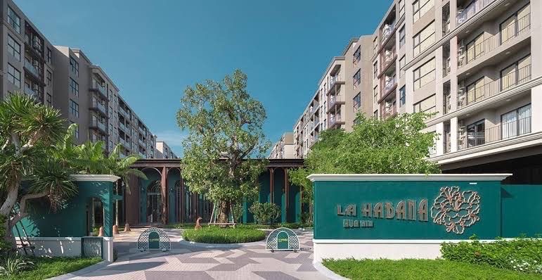 For SaleCondoHuahin, Prachuap Khiri Khan, Pran Buri : La Habana Huahin Studio room 25.52 sq.m. Walk to the beach only 250 meters near Chicada Market, Tamarind Market