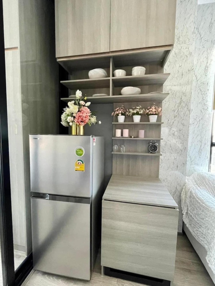 For RentCondoOnnut, Udomsuk : 🚝 Rent Knightsbridge Prime Onnut, good corner room, 180 degrees, beautiful room, complete, ready to enter at 23,000 baht