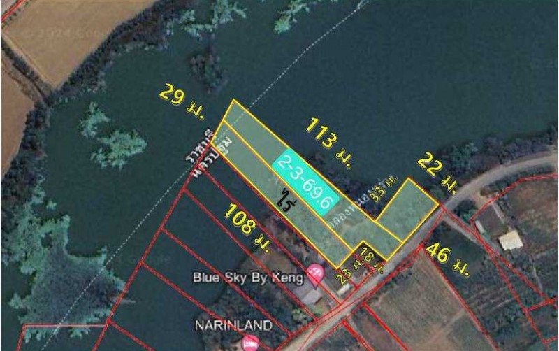 For SaleLandNakhon Pathom : Land for sale, more than 2 rai, next to the river, near Bang Yai - Kanchanaburi Motorway