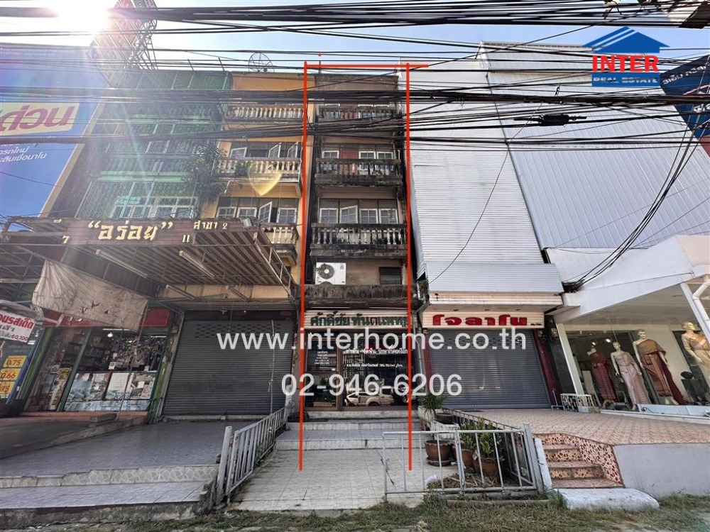 For SaleShop HouseChaengwatana, Muangthong : Commercial building, 4.5 floors, 21 sq m., commercial building, Soi Chaeng Watthana-Pak Kret 36, near Muang Thong Thani, Chaeng Watthana Road, Soi Chaeng Watthana 36, ​​Pak Kret, Nonthaburi