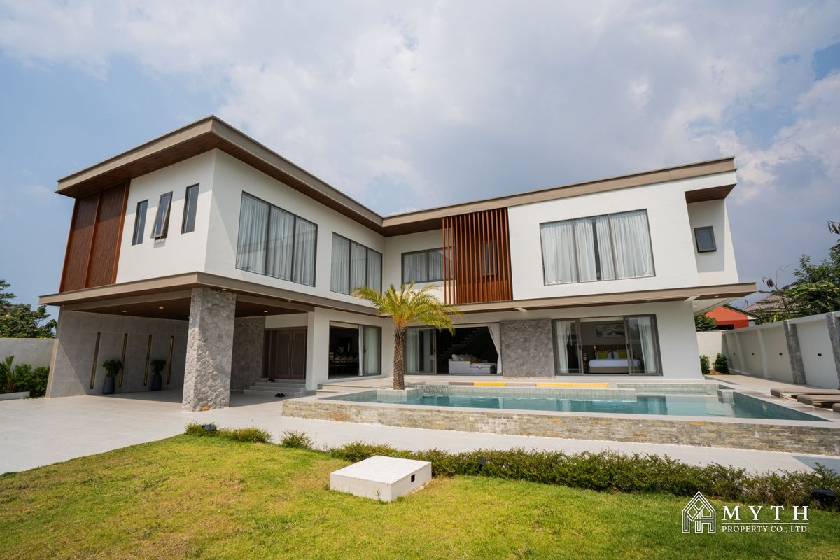 ขายบ้านพัทยา บางแสน ชลบุรี สัตหีบ : ขายพูลวิลล่าใหม่เอี่ยมสไตล์โมเดิร์น