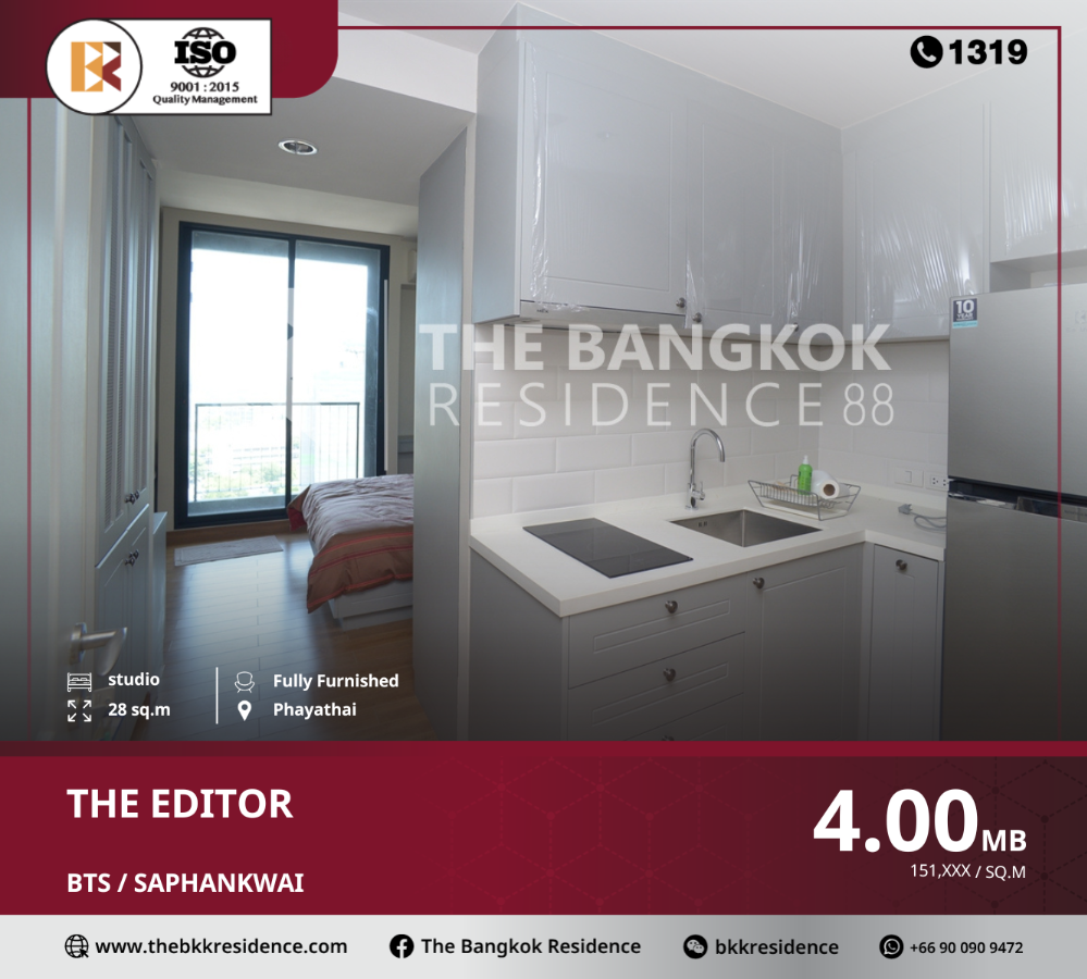 For SaleCondoSapankwai,Jatujak : Very Affordable: The Editor, Near BTS Saphan Khwai