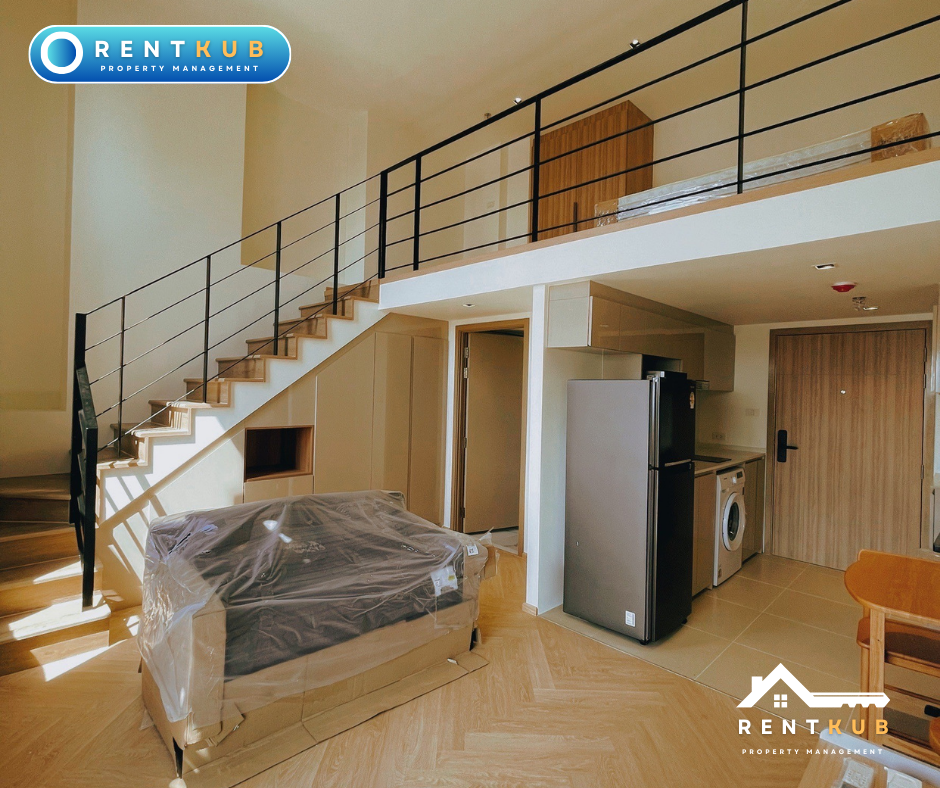 ให้เช่าคอนโดวงเวียนใหญ่ เจริญนคร : 🔹Condo For Rent | Na Reva Charoennakhon | 43 Sq.m. | 1 Bed Loft - 1 Bath | 25,000 thb