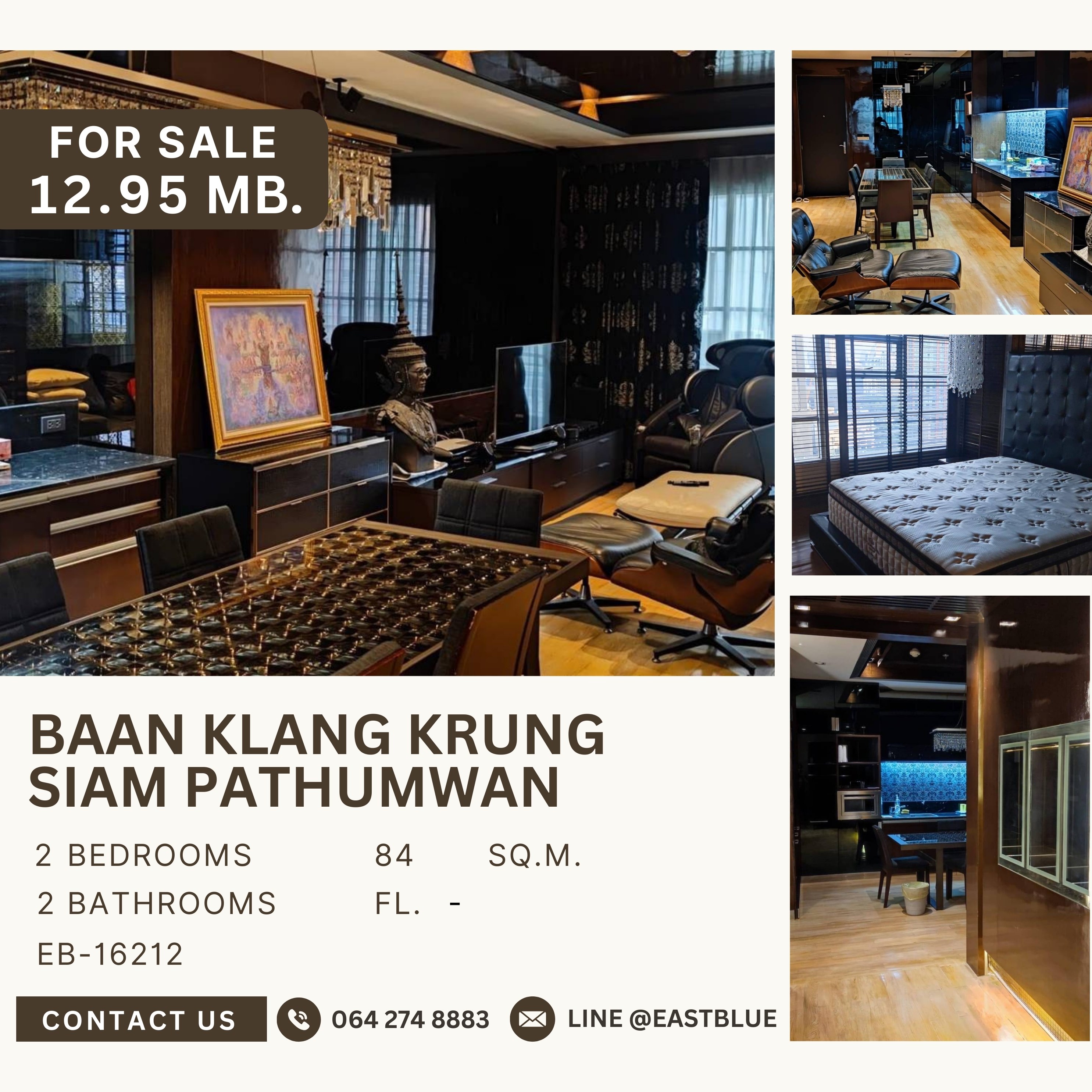 ขายคอนโดราชเทวี พญาไท : ขาย Baan Klang Krung Siam Pathumwan 2 ห้องนอน วิวสวย ชั้นสูง ราคาดี ซื้ออยู่เองก็คุ้ม ห้องใหญ่ใจกลางเมือง ใกล้สยาม centralwOrld