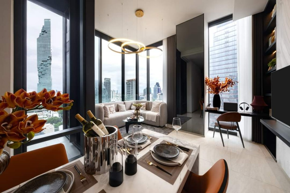 ขายคอนโดสีลม ศาลาแดง บางรัก : แอชตัน สีลม คอนโดพร้อมอยู่ทำเลสีลม ใกล้ BTS ช่องนนทรี เพียง 350 ม. 1 Bed เริ่มราคา 7.39 ลบ.*