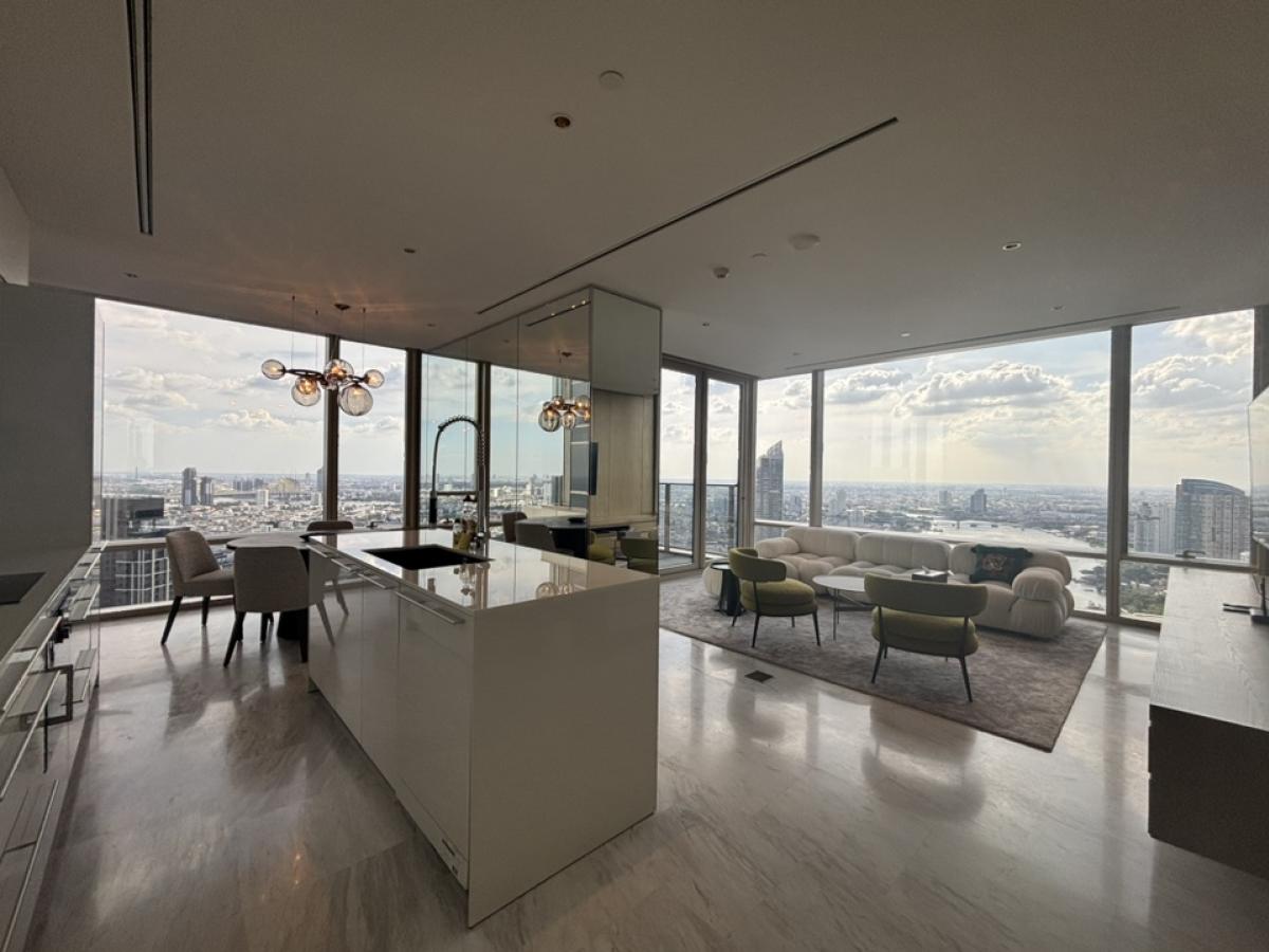 ให้เช่าคอนโดสาทร นราธิวาส : 🏢Special 179,999/ months can negotiate for rent Luxury Four Seasons 2 bedroom river view  higher floor