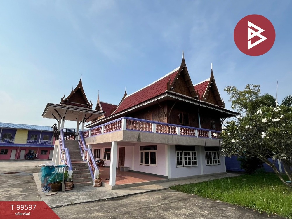 For SaleHouseSamut Songkhram : Single house for sale with dormitory, area 2 rai 2 ngan 75.5 sq.wa, Amphawa, Samut Songkhram
